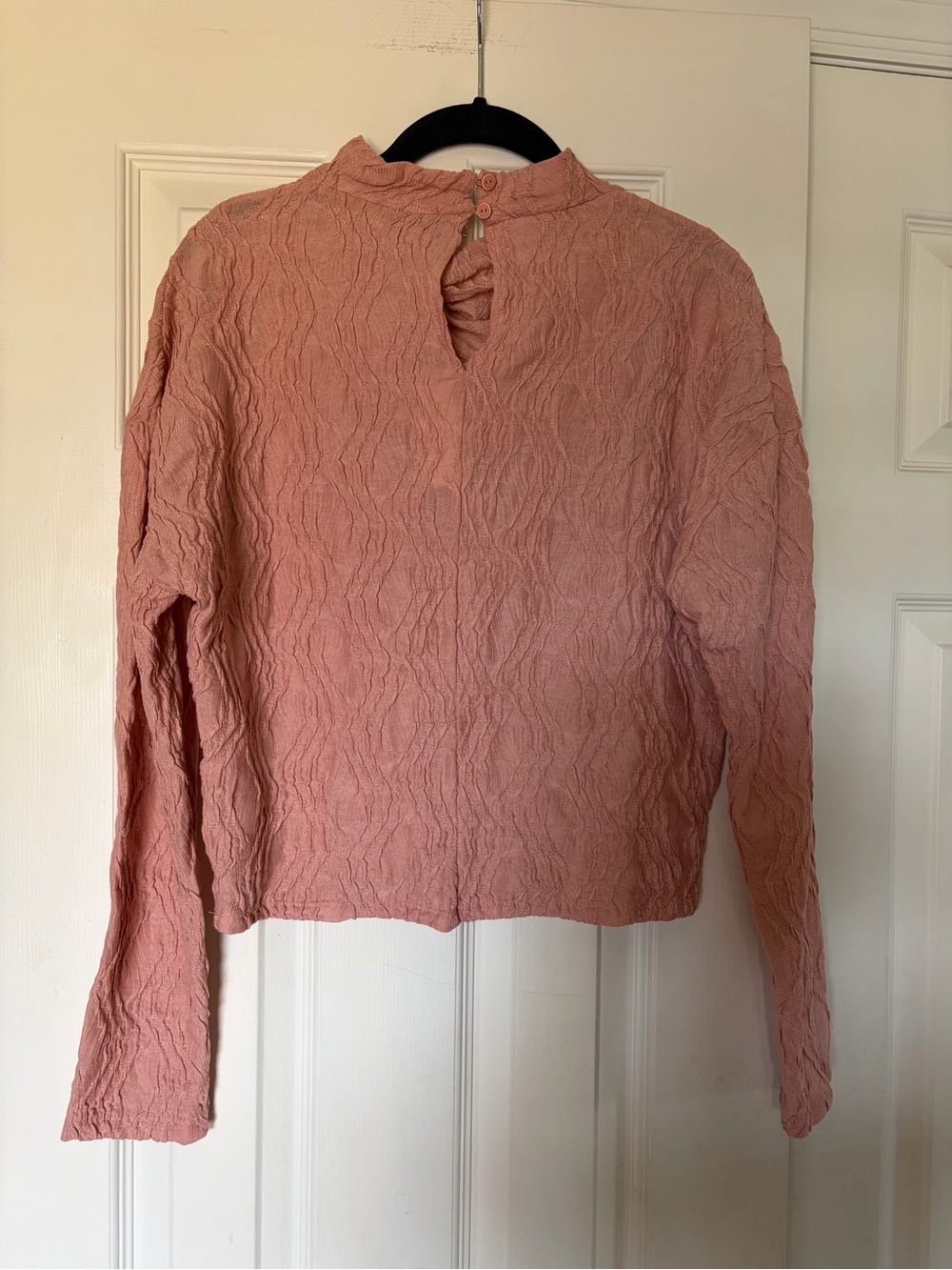 Anthropologie Textured Funnel Neck Top Size XS Rose Pink NWT - Picture 4 of 6